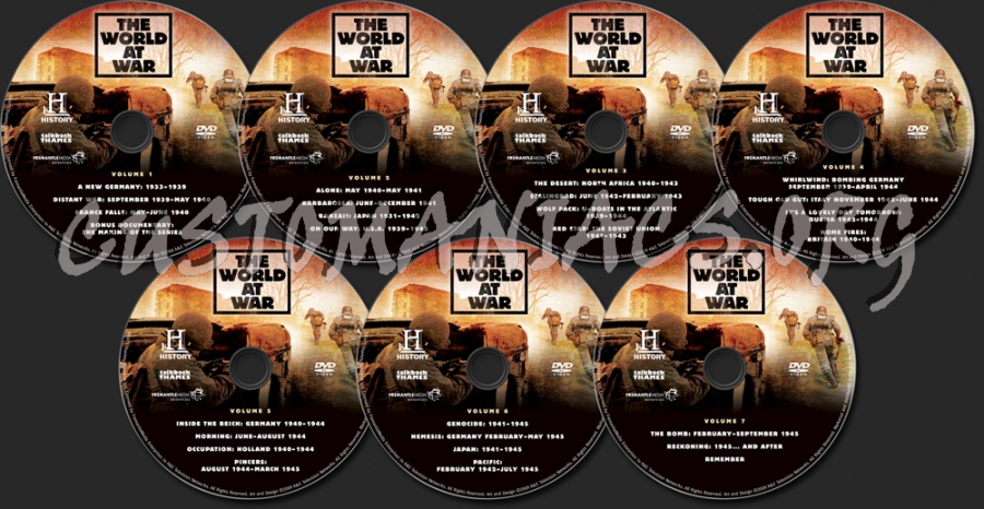 The World at War dvd label