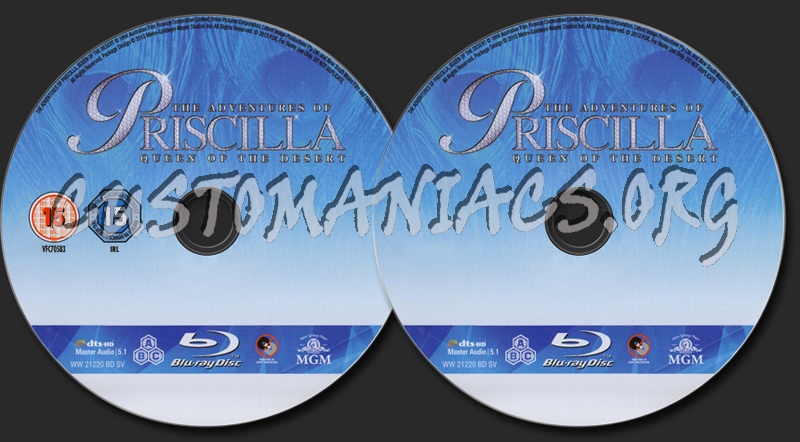 The Adventures of Priscilla Queen of the Desert blu-ray label