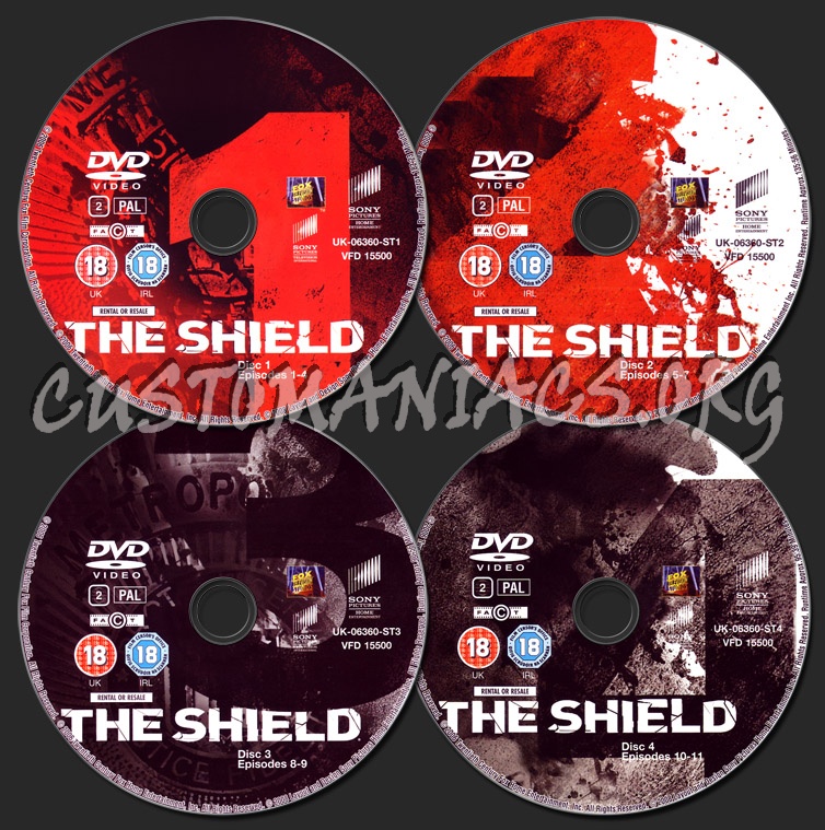 The Shield Season 5 dvd label