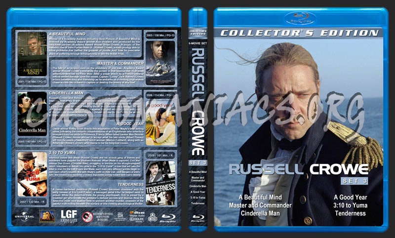 Russell Crowe Collection - Set 3 blu-ray cover