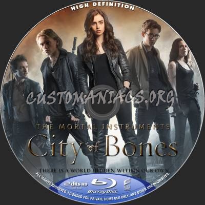 The Mortal Instruments - City Of Bones blu-ray label