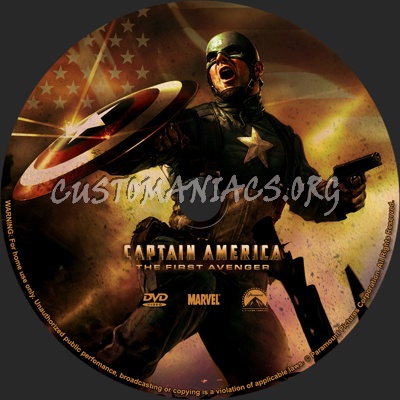 Captain America dvd label