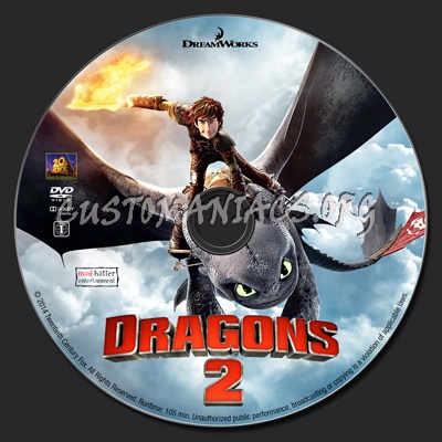 How to Train Your Dragon 2 dvd label