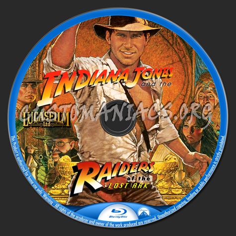 Raiders Of The Lost Ark blu-ray label