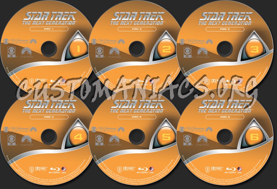 Star Trek The Next Generation Season 5 blu-ray label