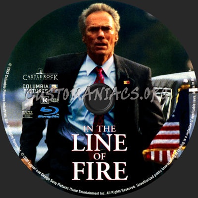 In the Line of Fire blu-ray label