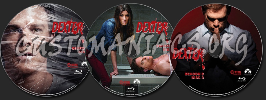 Dexter Season 8 blu-ray label