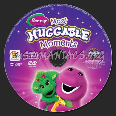 Barney Most Huggable Moments dvd label