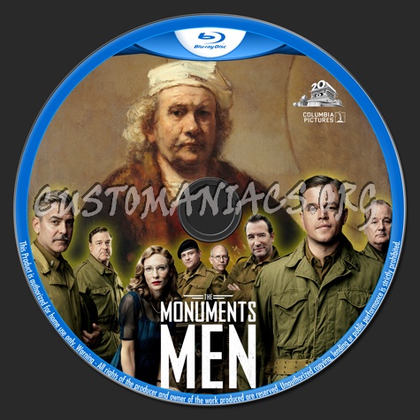 The Monuments Men blu-ray label