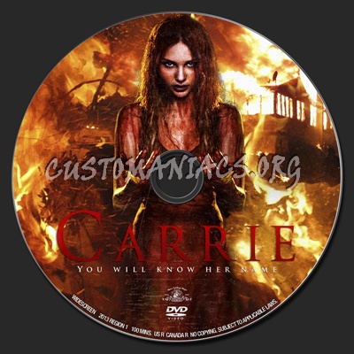 Carrie (2013) dvd label