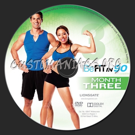 Be Fit in 90 Month Three dvd label