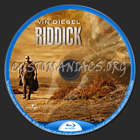 Riddick blu-ray label