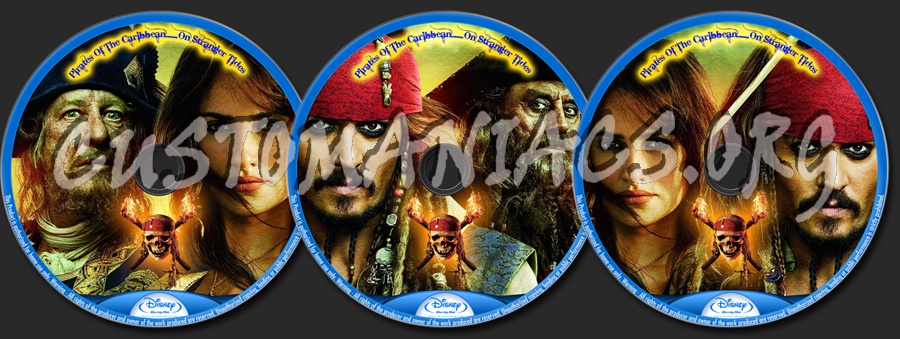 Pirates Of The Caribbean - On Stranger Tides blu-ray label