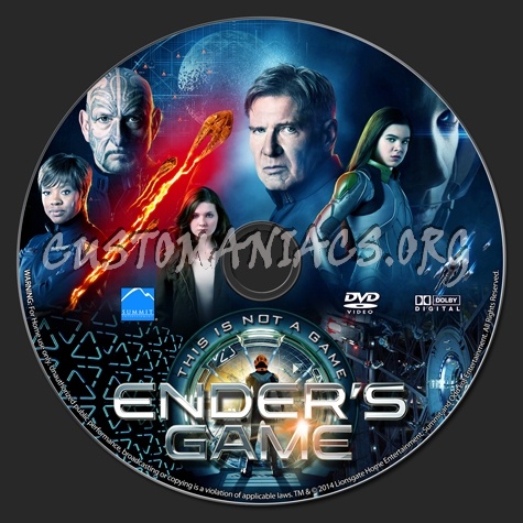 Ender's Game(2014) dvd label