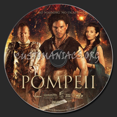 Pompeii (2014) blu-ray label