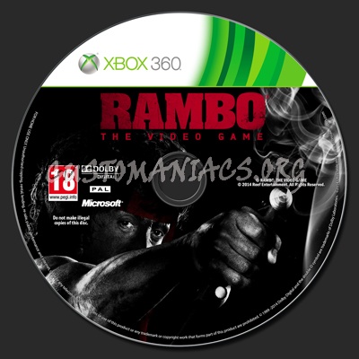 Rambo the video game dvd label