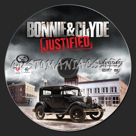 Bonnie & Clyde Justified dvd label