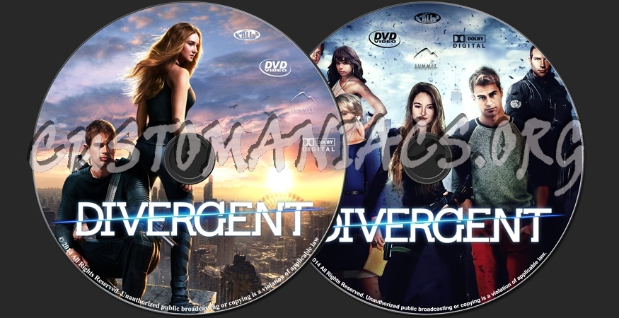 Divergent (2014) dvd label