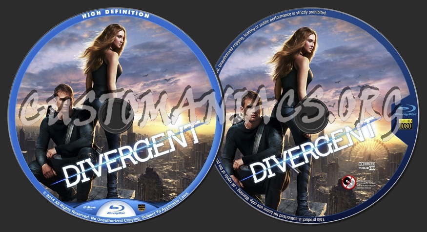 Divergent (2014) blu-ray label