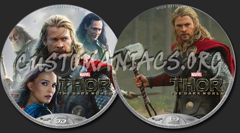 Thor The Dark World (2014) 2 Disc blu-ray label