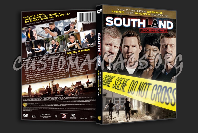 Southland Season 2, 3 & 4 dvd cover