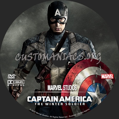 Captain America The Winter Soldier dvd label