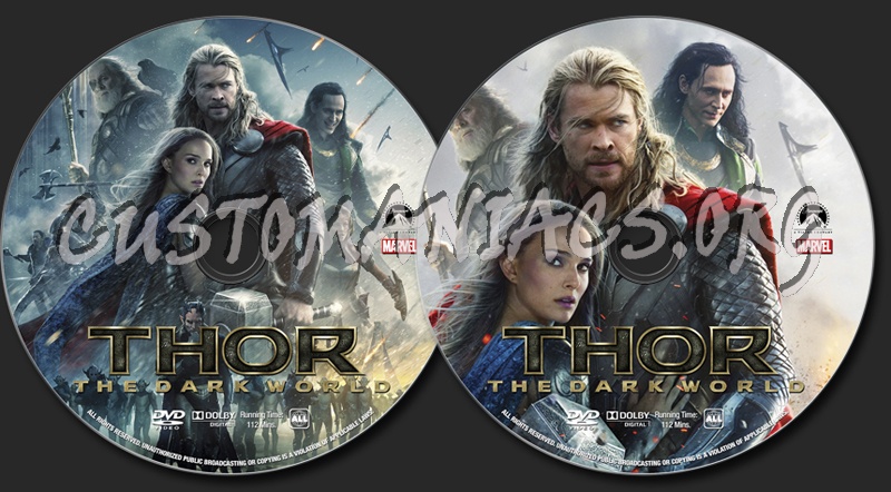 Thor: The Dark World dvd label