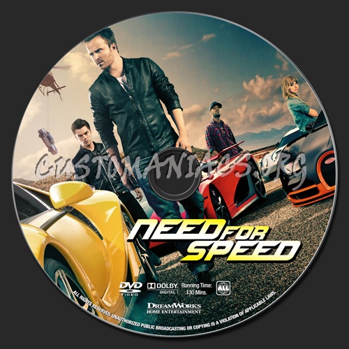 Need For Speed dvd label