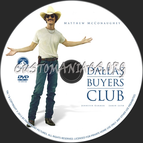 Dallas Buyers Club dvd label