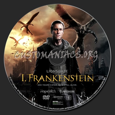 I, Frankenstein dvd label