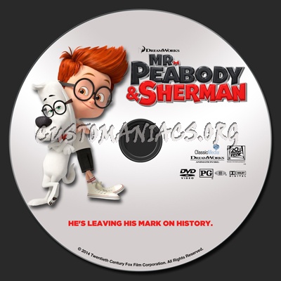 Mr. Peabody & Sherman dvd label