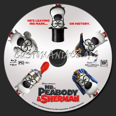 Mr. Peabody & Sherman blu-ray label