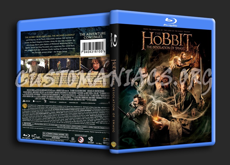 The Hobbit: The Desolation of Smaug blu-ray cover