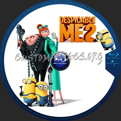 Despicable Me 2 blu-ray label