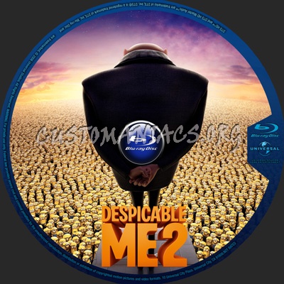 Despicable Me 2 blu-ray label