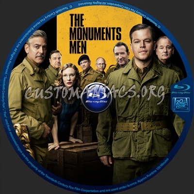 The Monuments Men blu-ray label