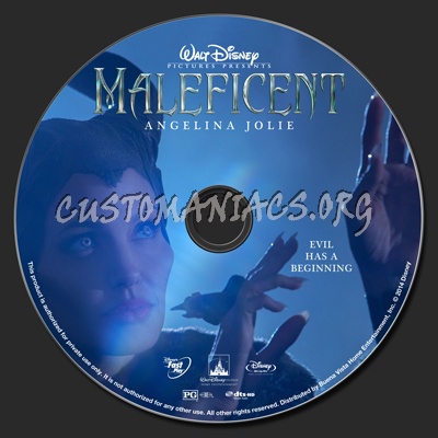 Maleficent blu-ray label