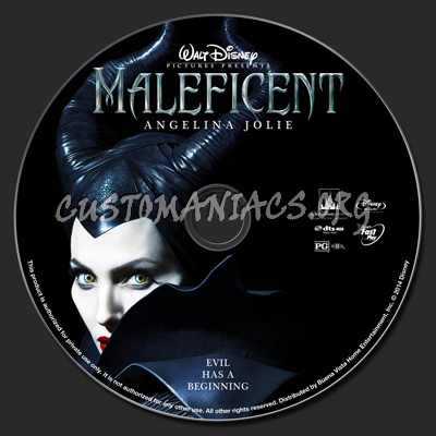 Maleficent blu-ray label