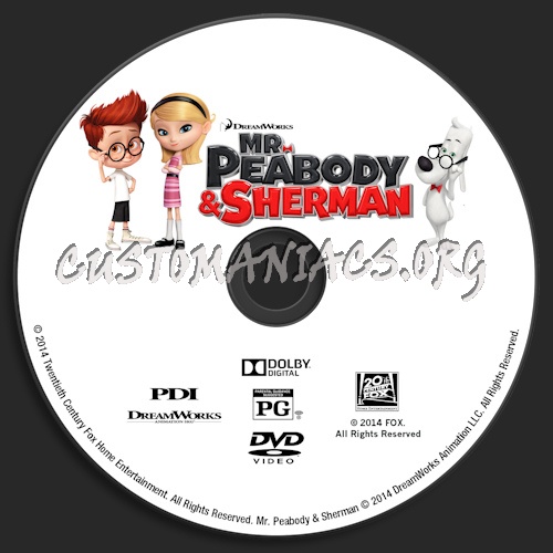 Mr. Peabody & Sherman dvd label