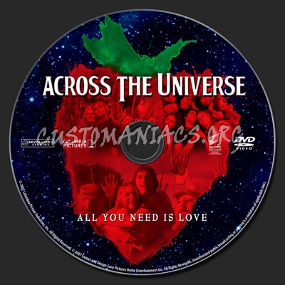 Across the Universe dvd label