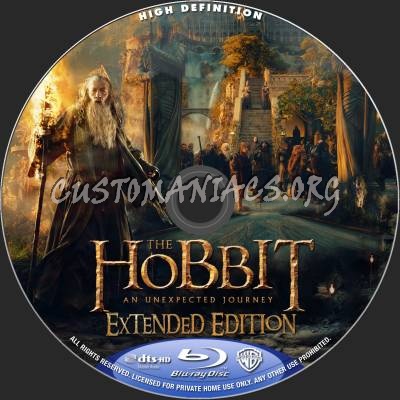 The Hobbit: An Unexpected Journey Extended Edition (2D+3D) blu-ray label