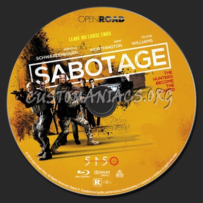 Sabotage blu-ray label