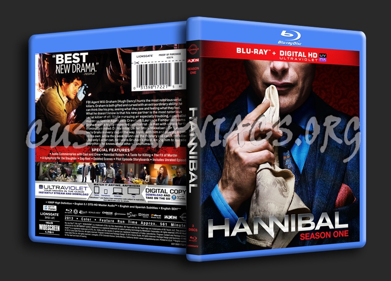 Hannibal Season One/1 blu-ray cover