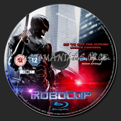 Robocop (2014) blu-ray label