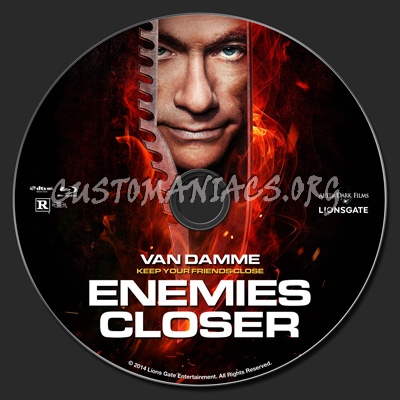 Enemies Closer (2013) blu-ray label