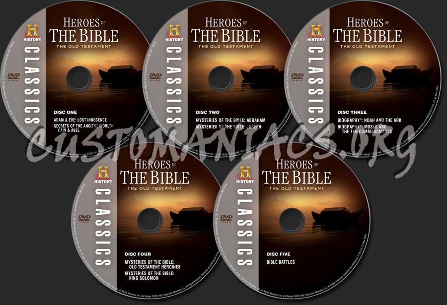 Heroes of the Bible The Old Testament dvd label