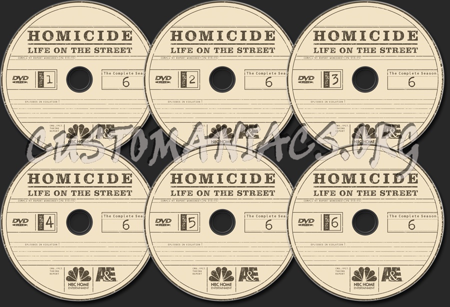 Homicide Season 6 dvd label