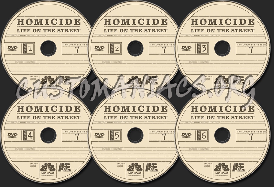 Homicide Season 7 dvd label