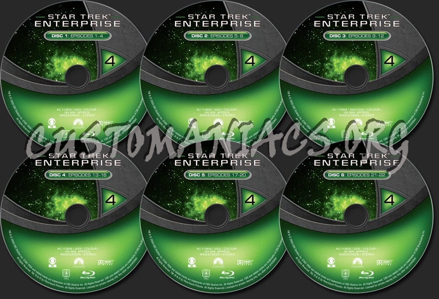 Star Trek Enterprise Season 4 blu-ray label