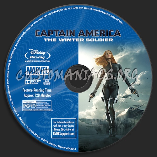 Captain America: The Winter Soldier blu-ray label